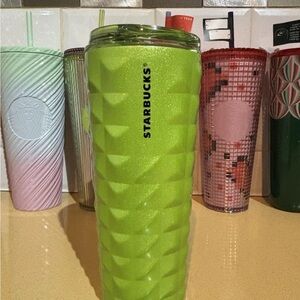 Starbucks Ceramic Tumbler Shine Sparkle Shimmer 16oz 3D Textured Design Limited